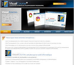Entrez dans l'espace VisualCourse, logiciel de gestion de parcours.
